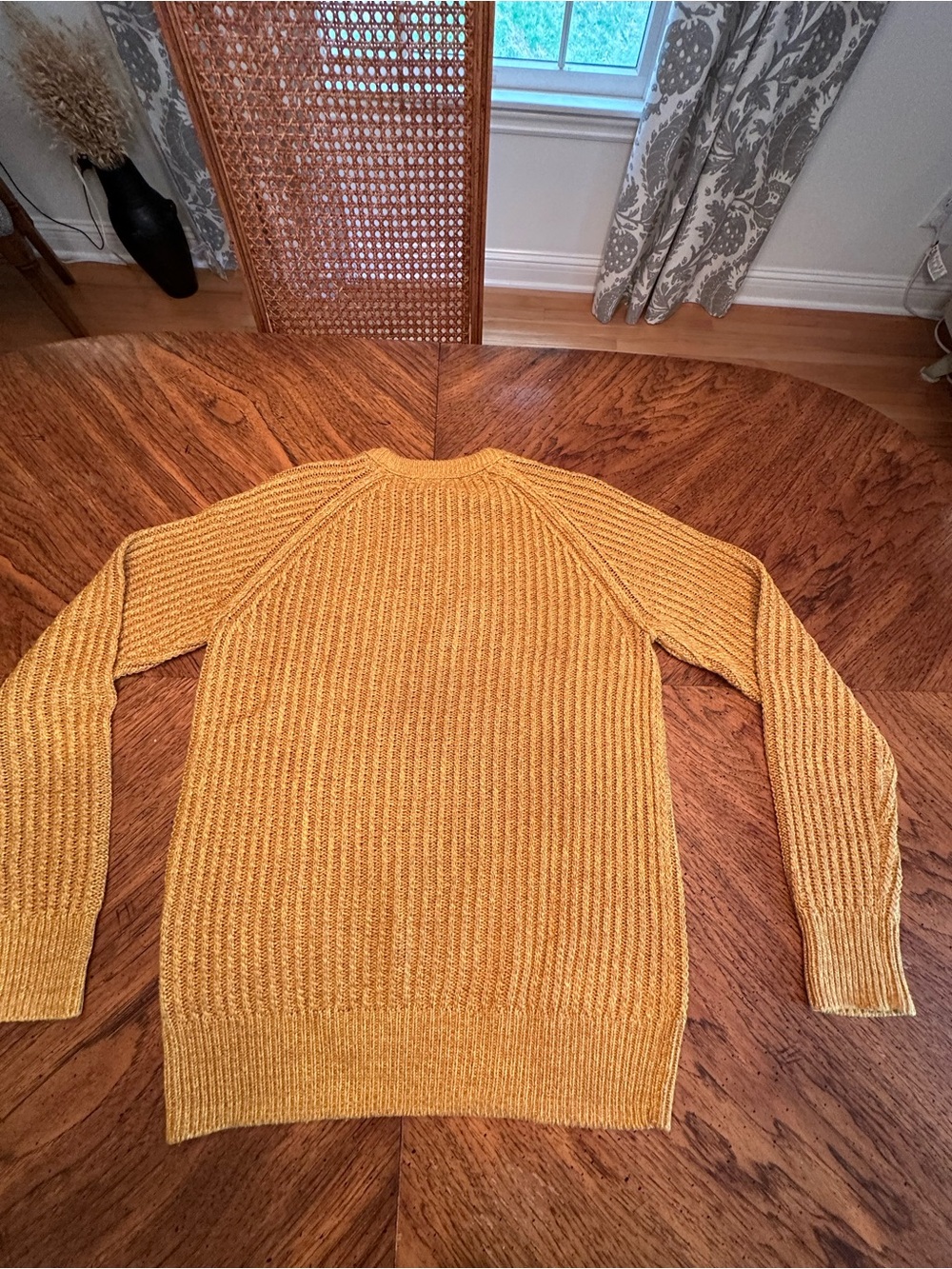 Polo by Ralph Lauren Mustard Yellow Ribbed Crewneck Sweater